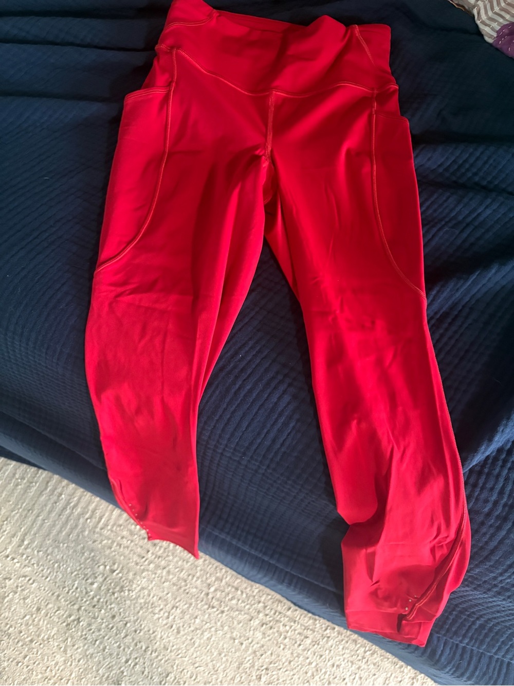 lululemon athletica Red High-Rise Pocket Leggings
